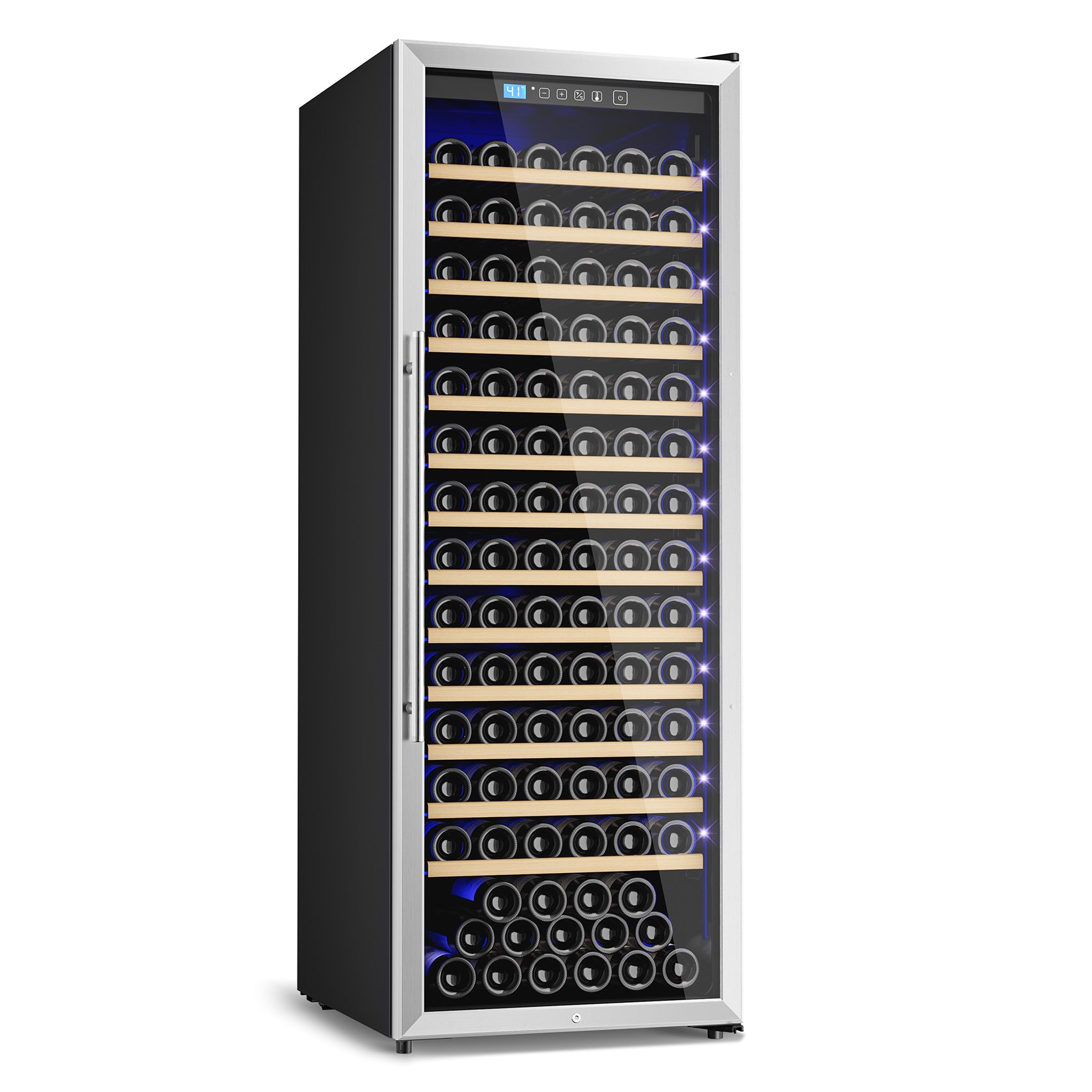 158-Bottle Wine Cooler Refrigerator Suitable for Mixed Bottle Sizes, 24 Inch Wine Refrigerator Freestanding or Built-In, Low Noise Operation